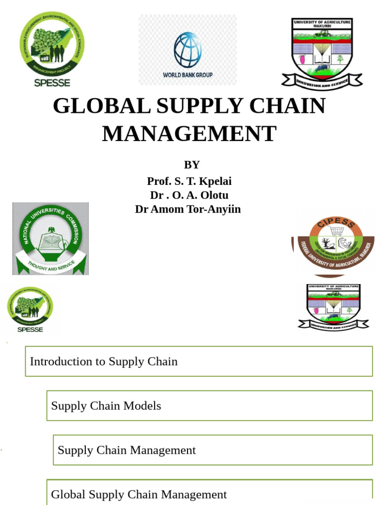 Global Supply Chain Management Overview | PDF | Cargo | Supply Chain ...