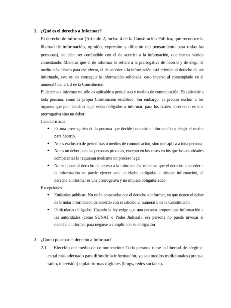 Derecho a Informar y Alegatos Judiciales | PDF | Demanda judicial | Ley ...