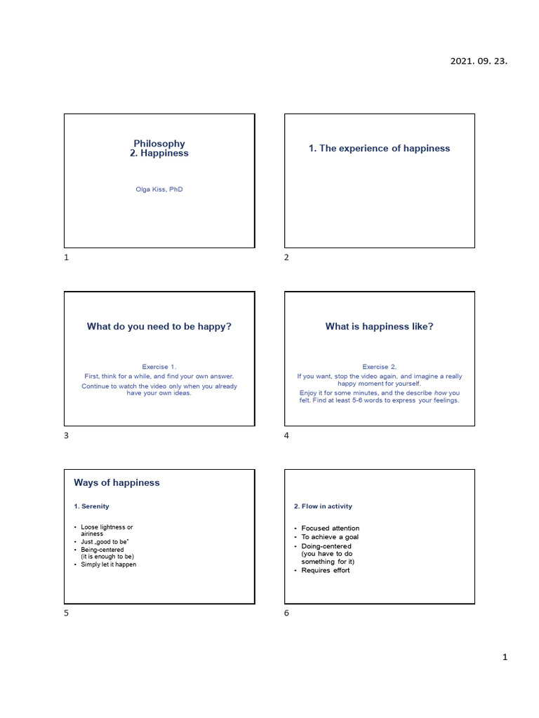 Philosophy of Happiness and Flourishing | PDF | Happiness | Psychology