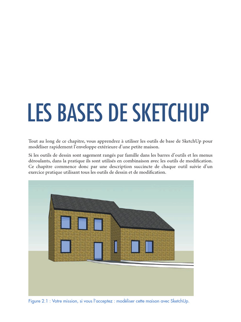 Modéliser une maison avec SketchUp | PDF | Cercle | Courbure