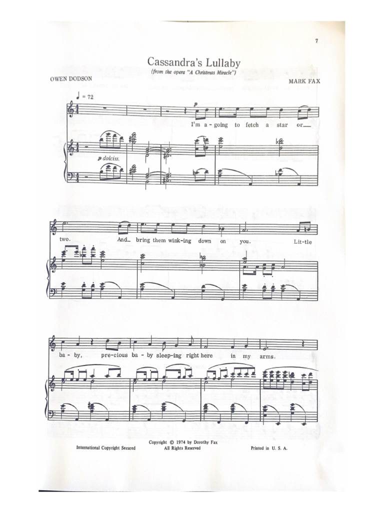 Cassandra's Lullaby | PDF