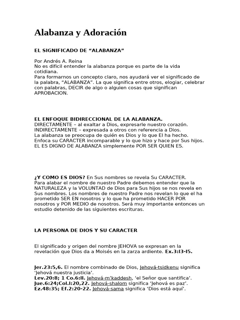 Significado y Poder de la Alabanza | PDF | Dios | Salmos