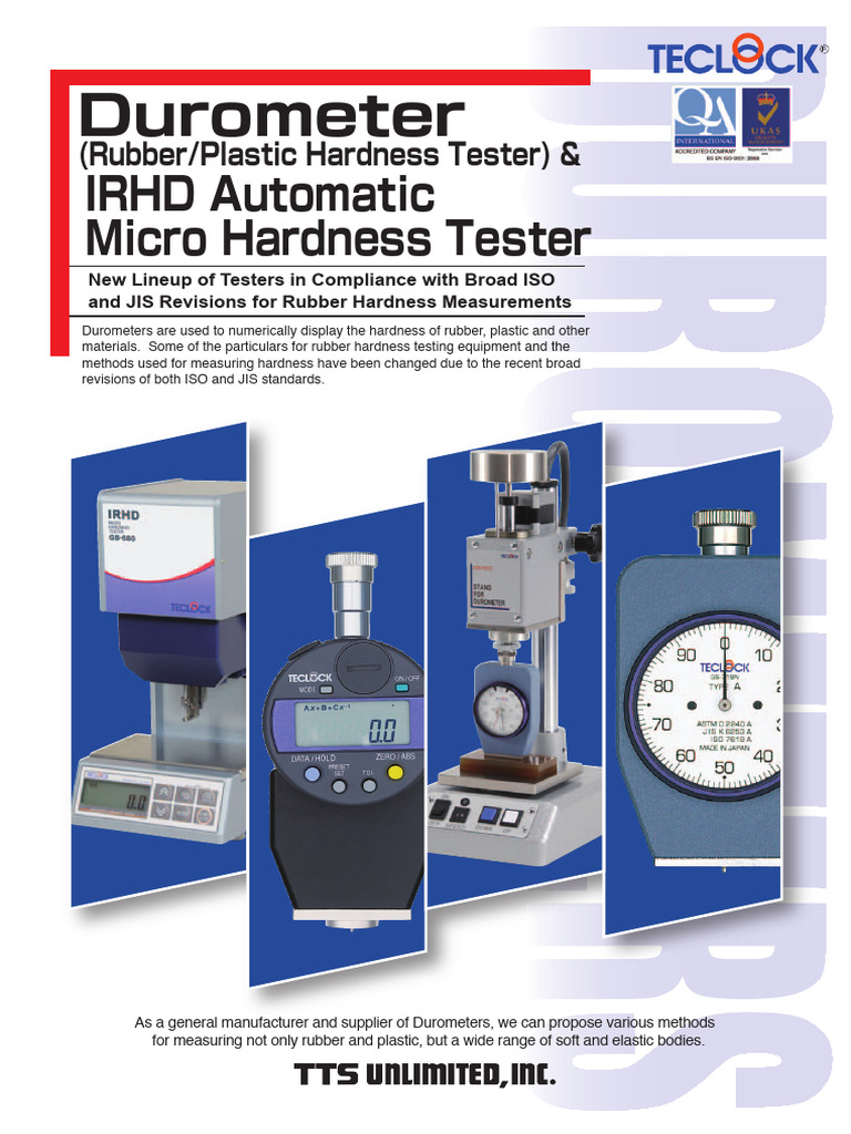 Teclock Durometer Hardness Testers Guide | PDF | Hardness | Calibration