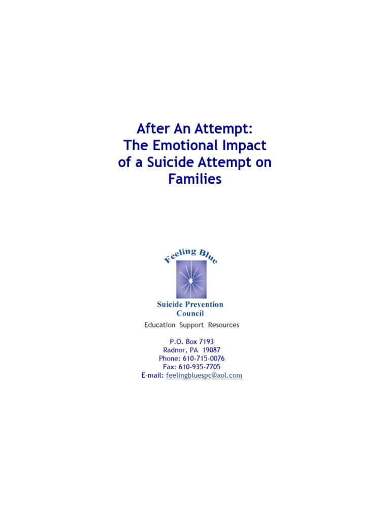 Emotional Effects of Suicide Attempts on Families | PDF | Suicide | Feeling