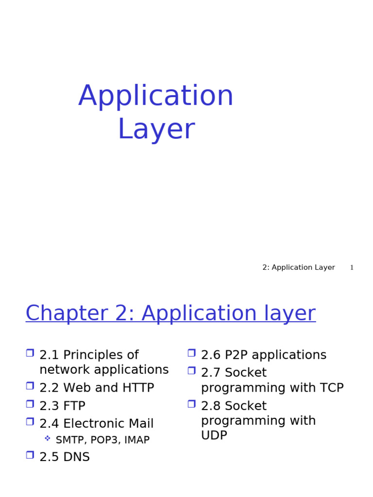 Application Layer Protocols Guide | PDF | Domain Name System | File ...