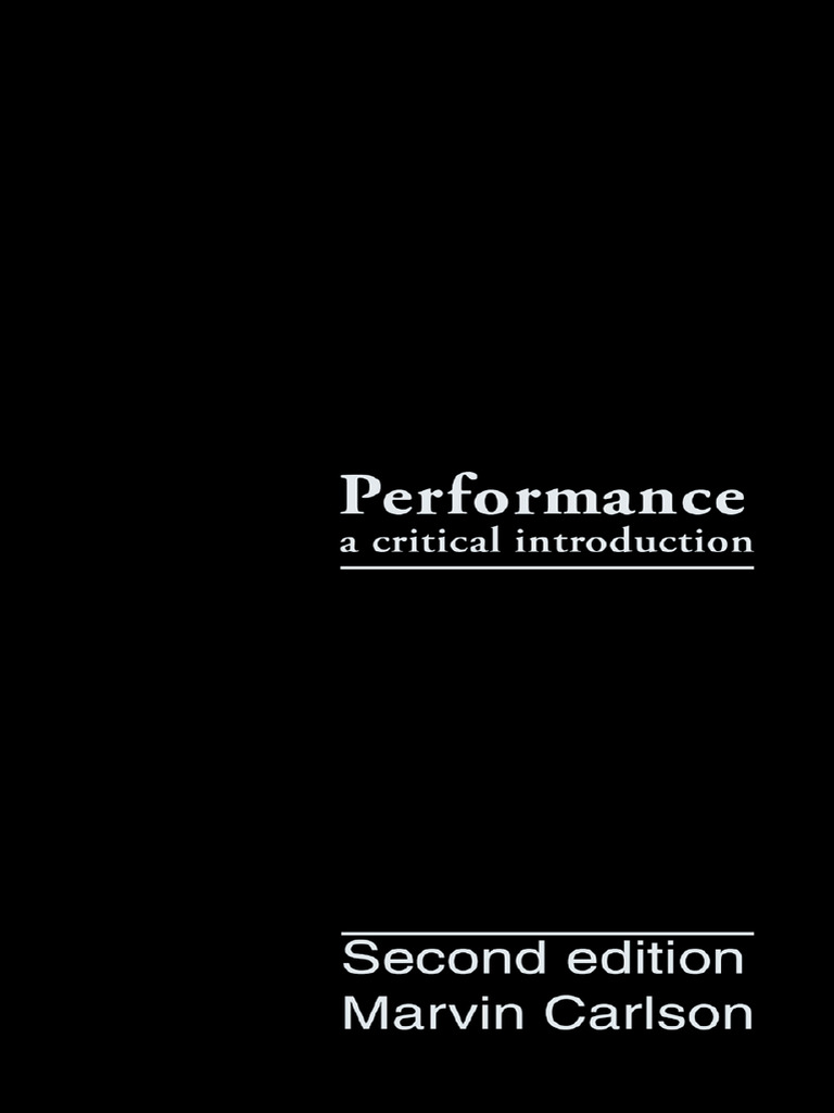 Performance: A Critical Introduction | PDF | Social Sciences | Sociology