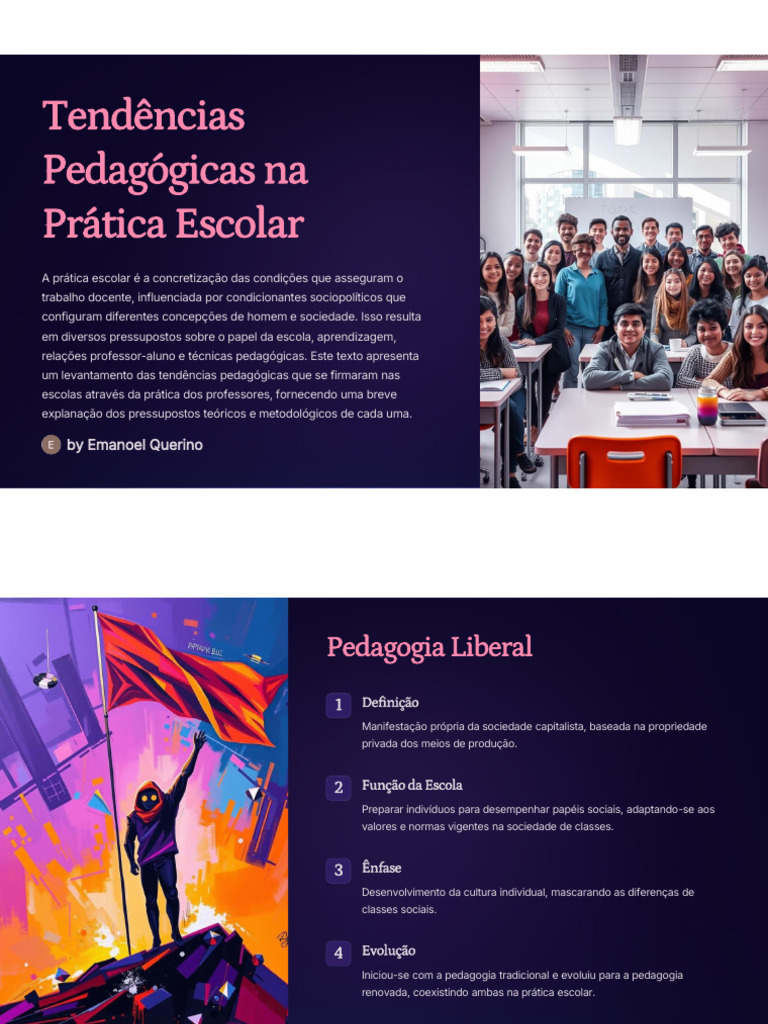 Tendências Pedagógicas na Prática Escolar | PDF | Pedagogia | Aprendizado