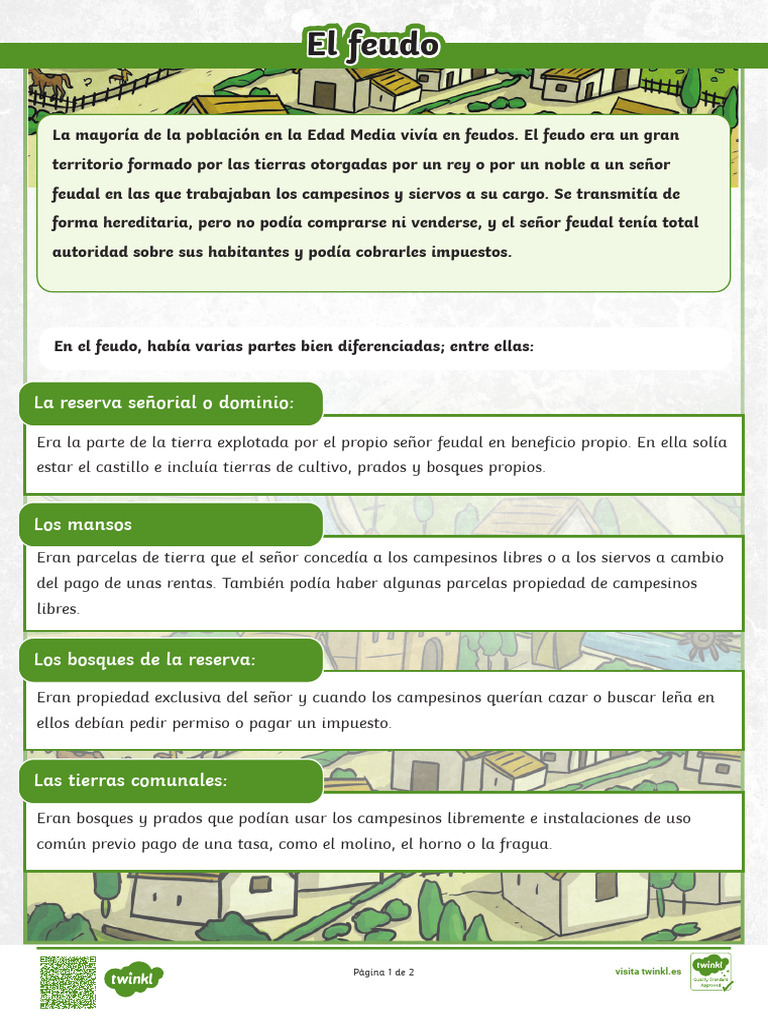 Estructura y función del feudo medieval | PDF | Feudalismo | Servidumbre