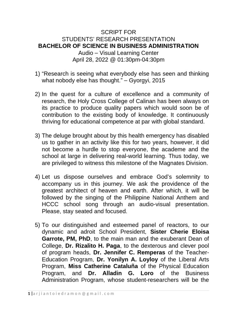 Script for research presentation pdf