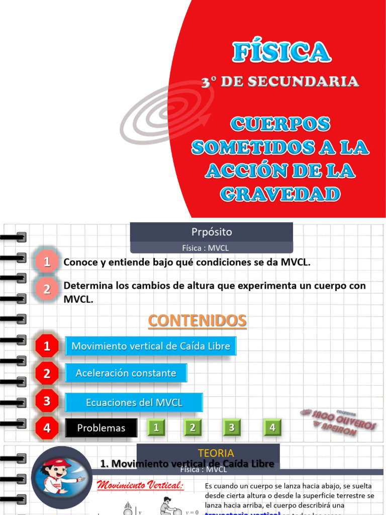 Movimiento vertical de caida libre 3ro pdf mec nica gravedad