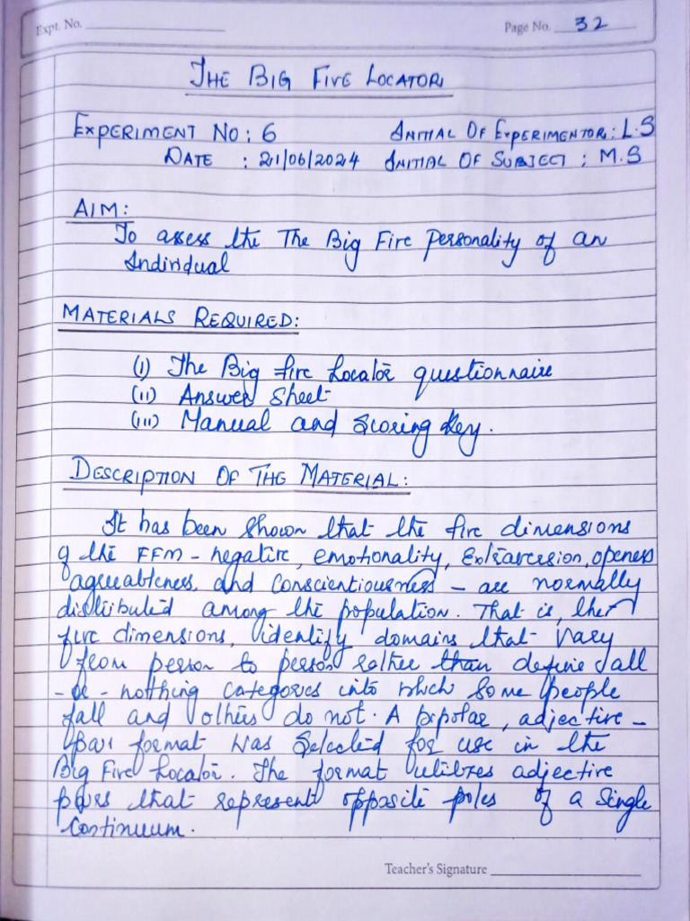 Teacher's Signature Document Template | PDF