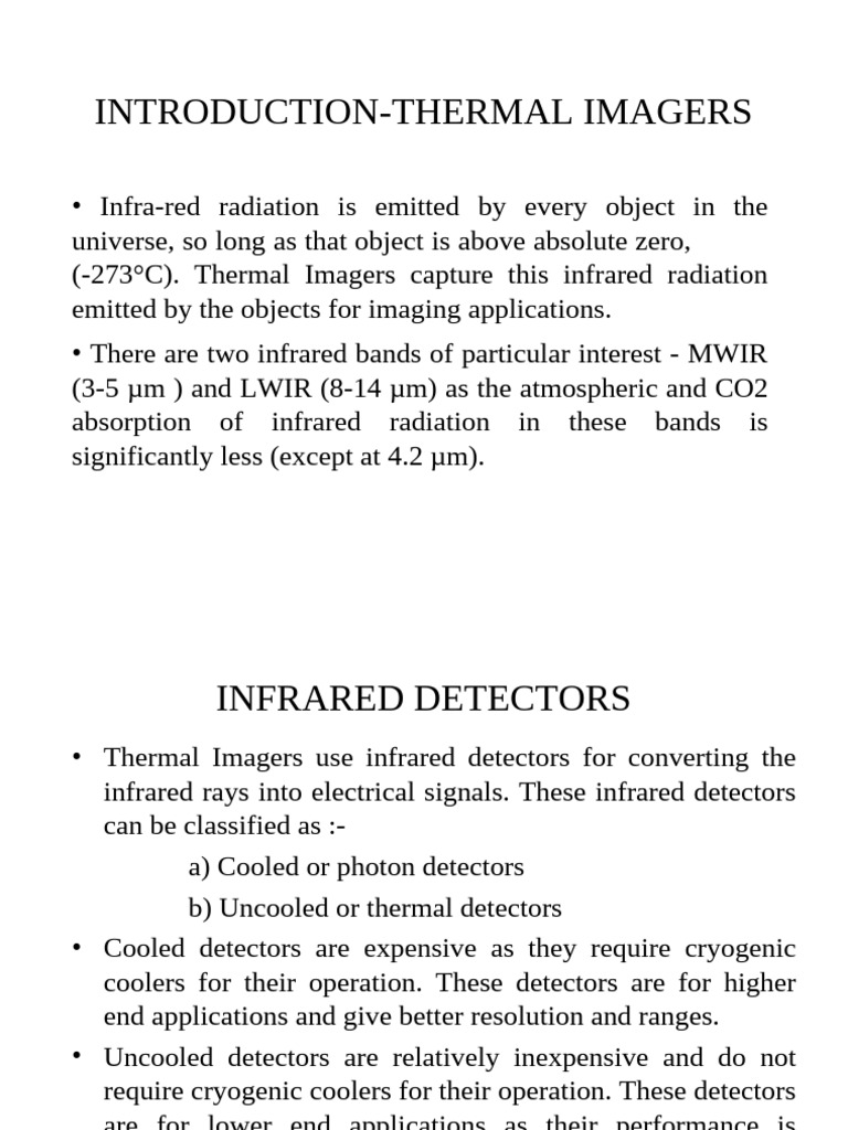 Developement of Thermal Imagers-02dec | PDF | Infrared | Electronics