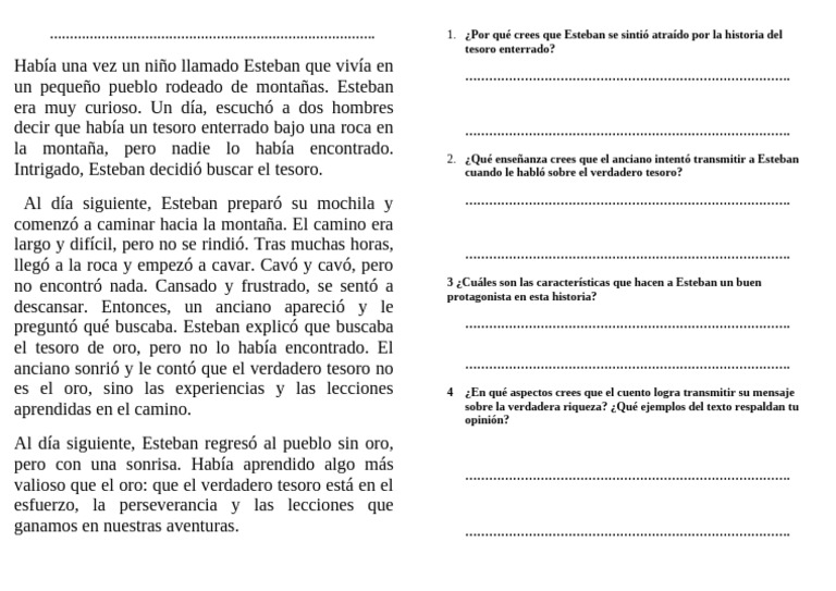 Ficha Com. Leemos Un Cuento | PDF
