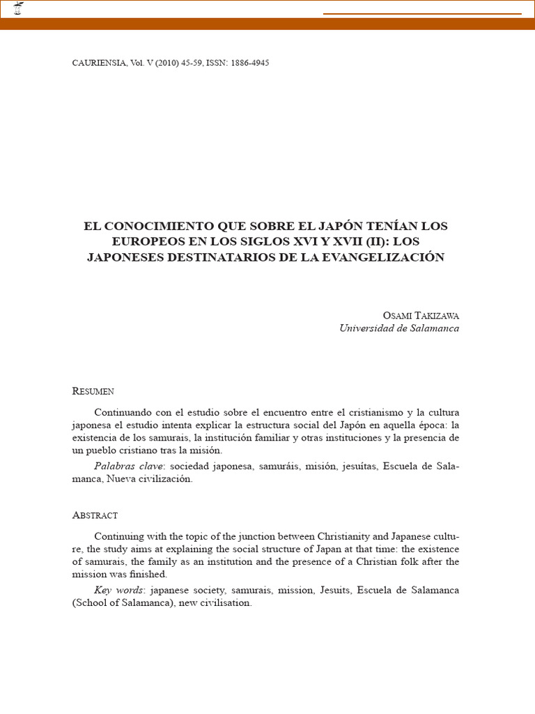 El Conocimiento Que soBRe El Japón Tenían Los | PDF | Samurai | Bushido