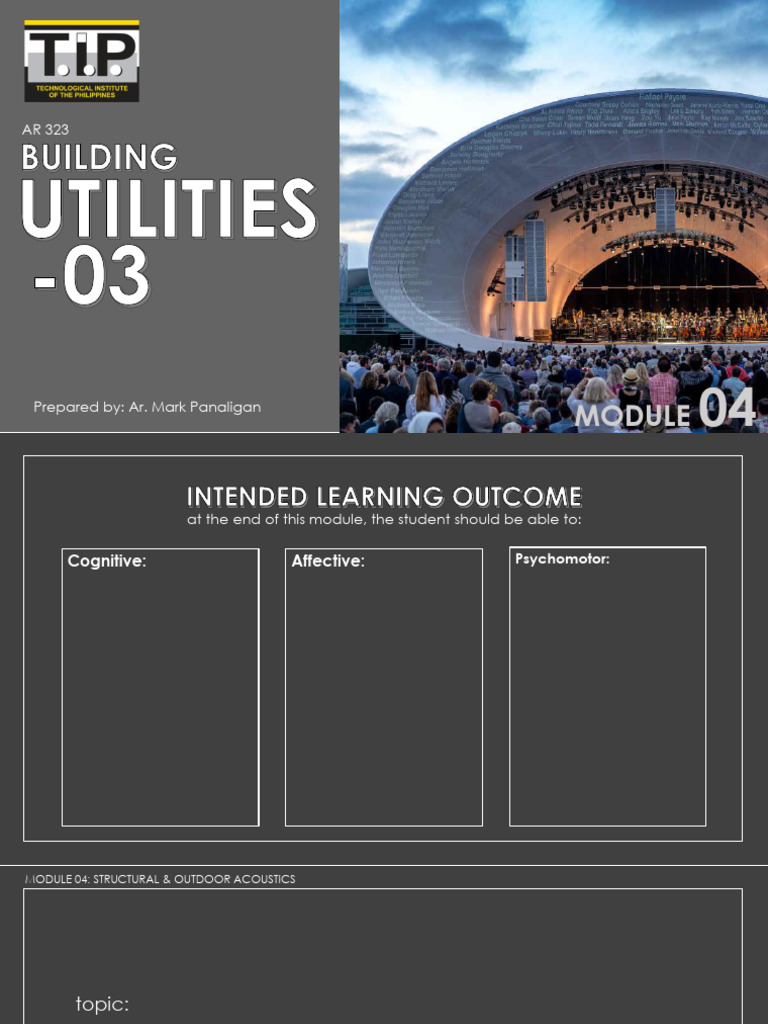 AR323 BU3 Module 4 - Structural & Outdoor Acoustics | PDF | Acoustics ...