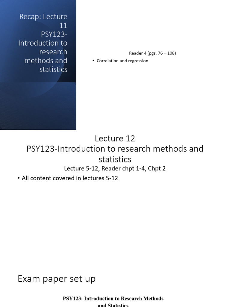 PSY123+Lecture+12_revision (1) | PDF