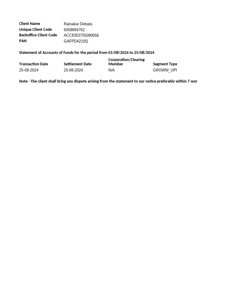 Groww Balance Statement 6059894762 2024-08-01 2024-08-25 | PDF