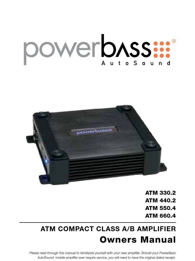 Owners Manual: Atm Compact Class A/B Amplifier | PDF | Amplifier ...