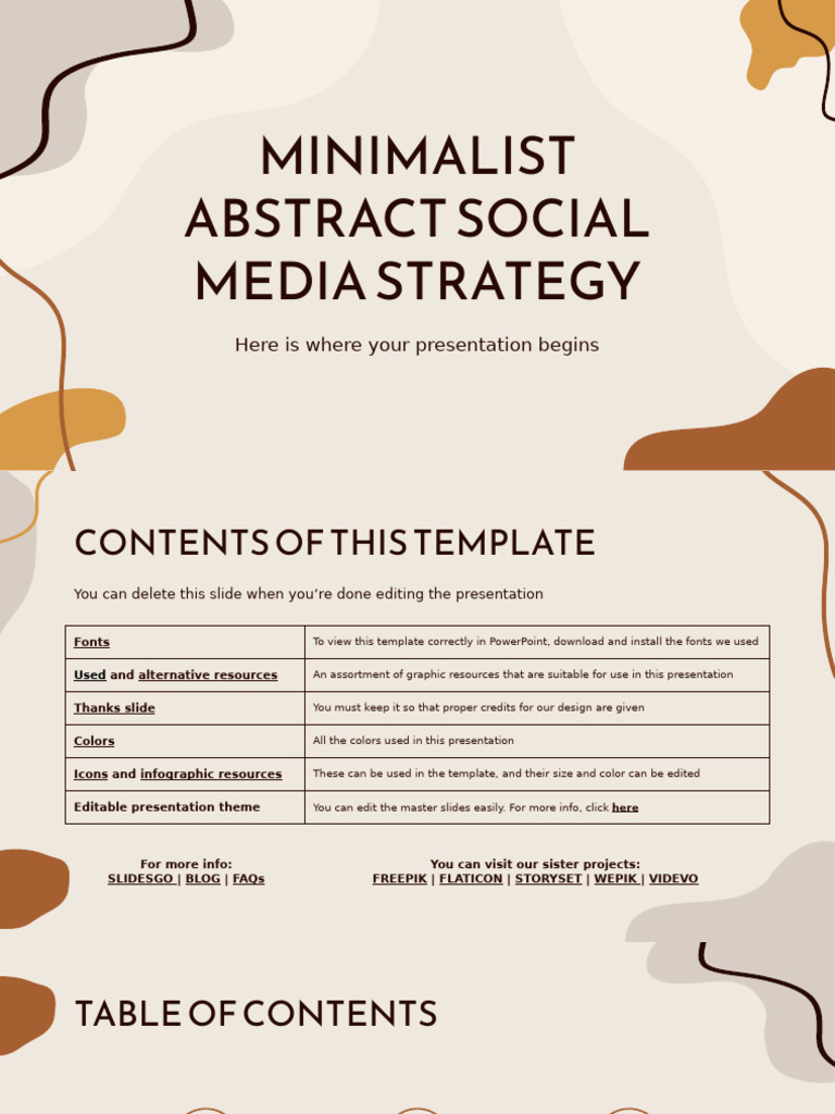 Minimalist Abstract Social Media Strategy by Slidesgo | PDF | Advertising | Social Media