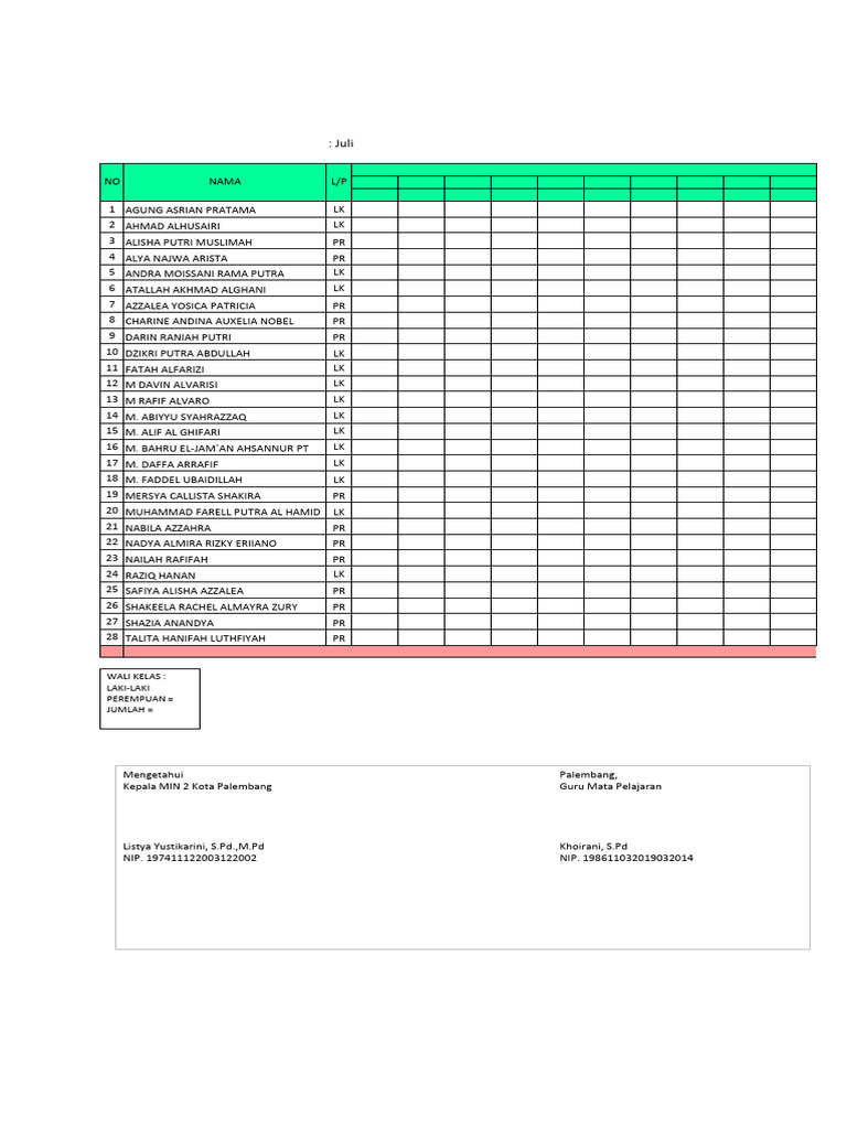 Absen Siswa | PDF