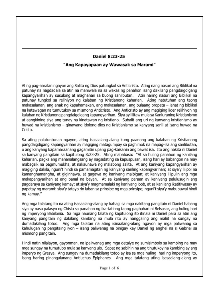 Daniel 8.23-25 | PDF