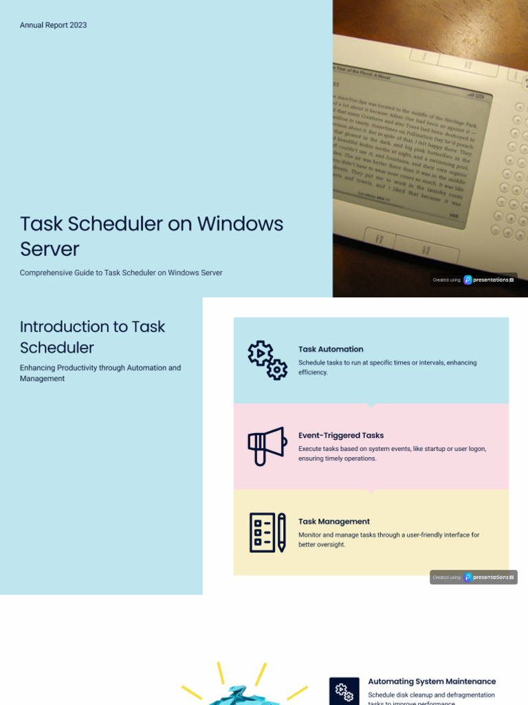 Task Scheduler On Windows Server | PDF
