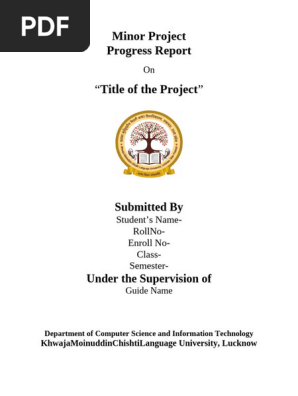 MINOR_Project Progress Report Format