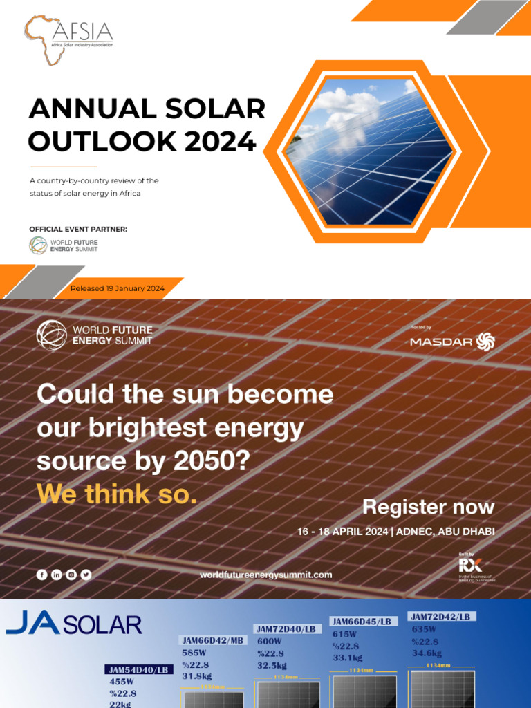 2024 African Solar Outlook Report | PDF | Electrical Grid | Africa