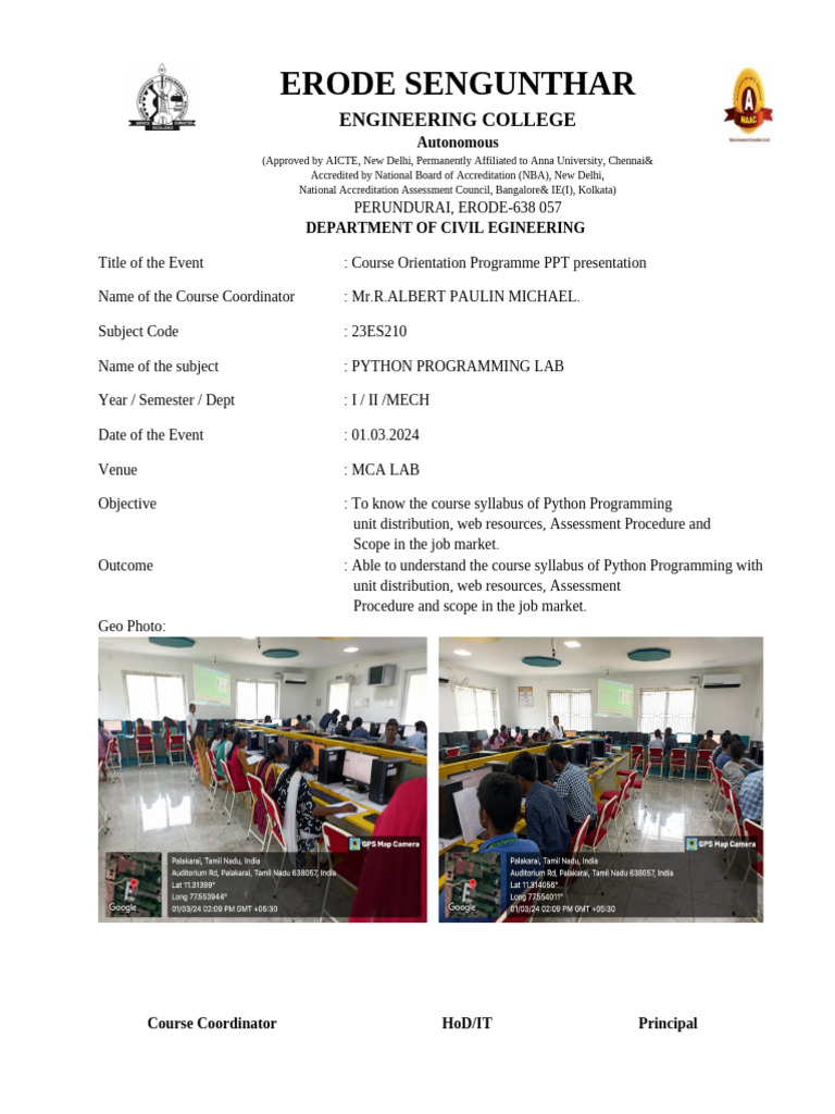 COP PPT REPORT PYTHON Lab | PDF