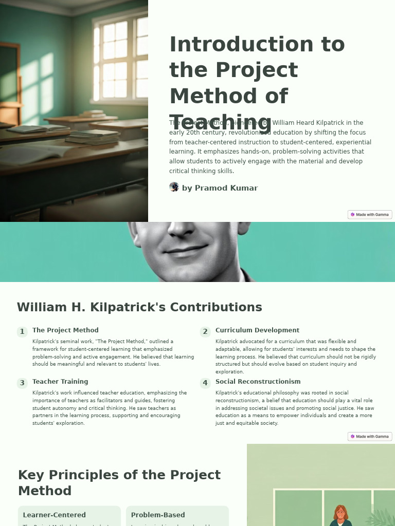 Introduction to the Project Method | PDF | Project Based Learning ...
