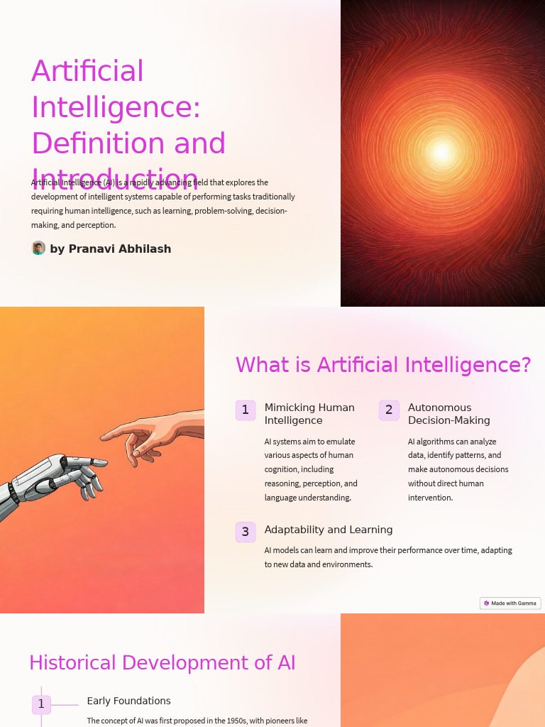 Artificial Intelligence Definition and Introduction | PDF | Artificial ...