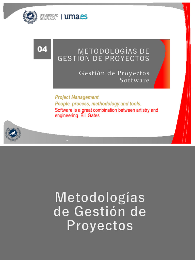 04-Metodologías de Gestión de Proyectos | PDF | Gestión de proyectos ...