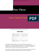 Part Three: Linear Algebraic Equations