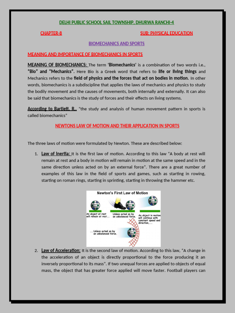 Biomechanics in Sports: Key Concepts | PDF | Lever | Friction