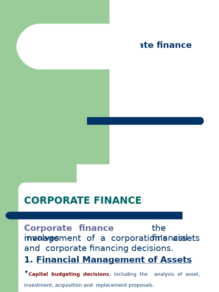 Corporate Chapter 1 Pdf Stocks Bonds Finance