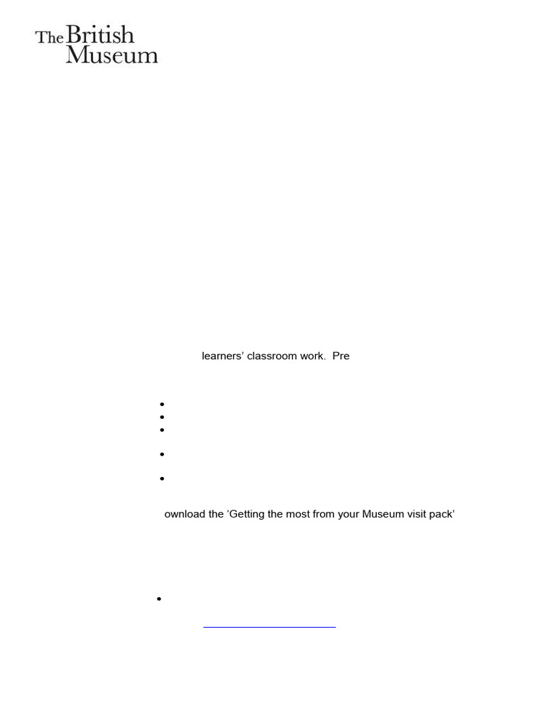 Self-Directed Museum Visit Guide | PDF