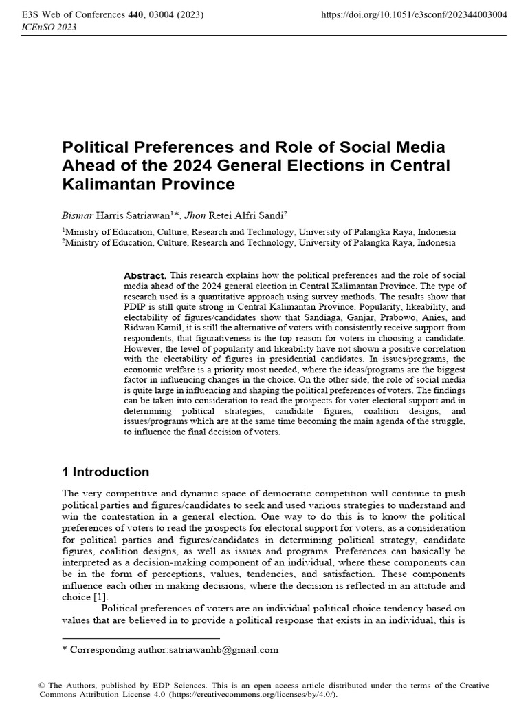 Role of Social Media, 2024 Election | PDF | Voting | Social Media