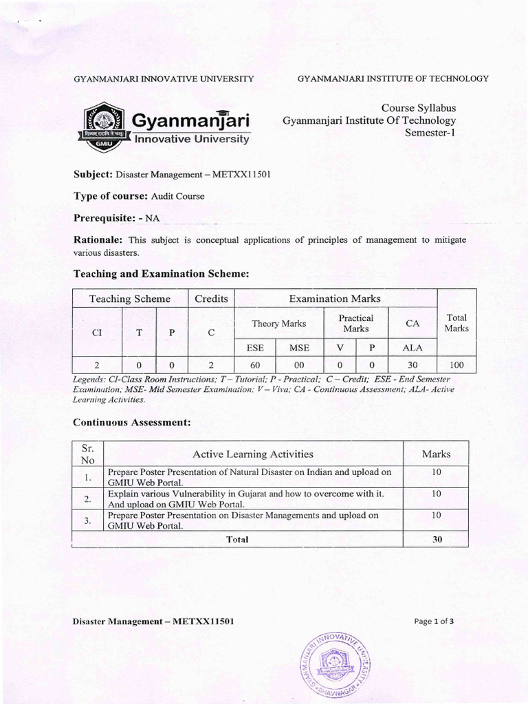 Disaster Managment Pdf Emergency Management Natural Disasters