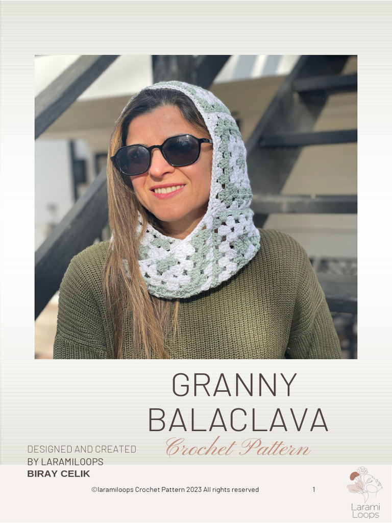 Granny Balaclava Crochet Pattern PDF Crochet Woven Fabrics