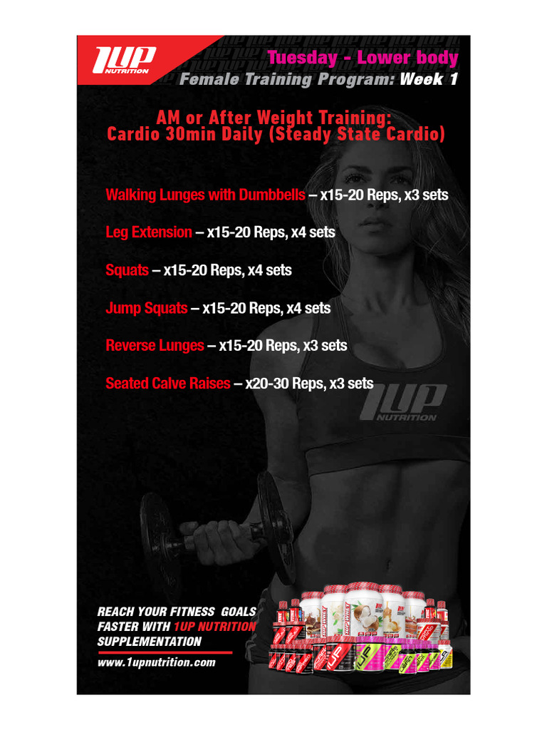 Week 1 Female Training Program | PDF