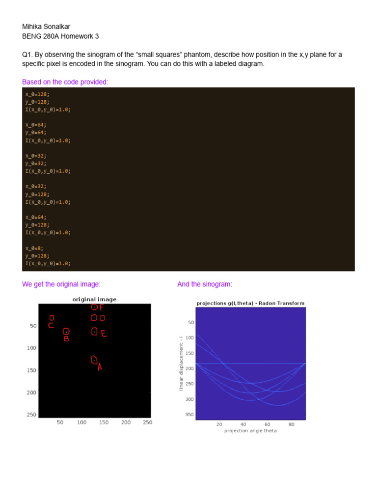 Sinogram Analysis and PSF Evaluation | PDF | Filter (Signal Processing ...