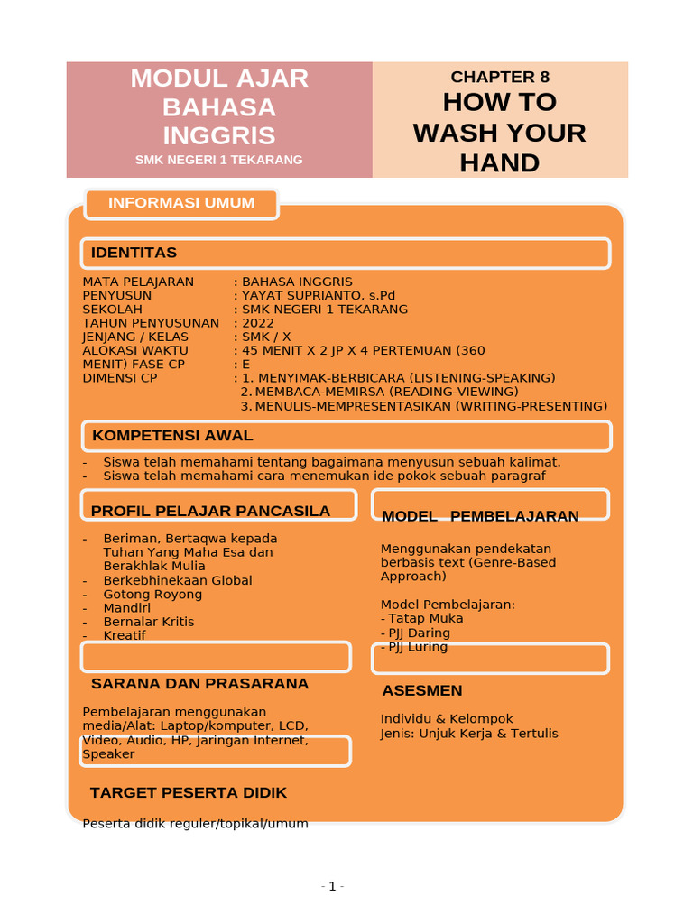 MODUL 8 Procedure Text | PDF