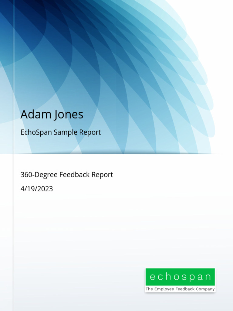 EchoSpan Sample Individual Report | PDF | Goal | Decision Making