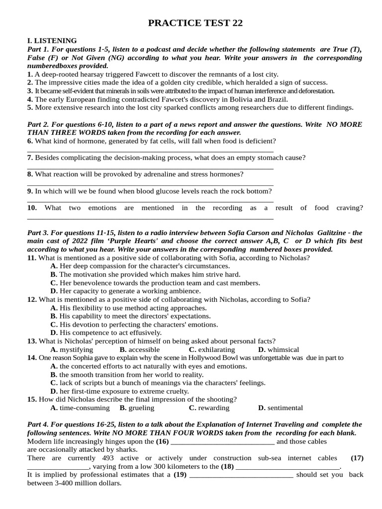 Practice Test 22 | PDF | Dementia | Alzheimer's Disease