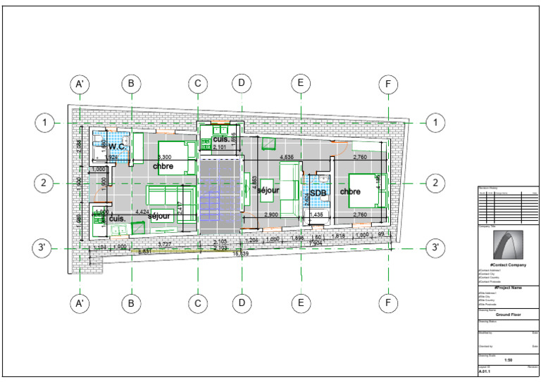 Ground Floor Layout Drawing Details | PDF