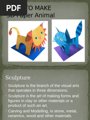 3D Paper Animal
