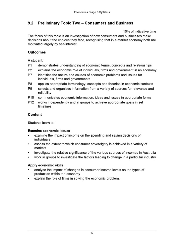 Topic 2 Syllabus | PDF