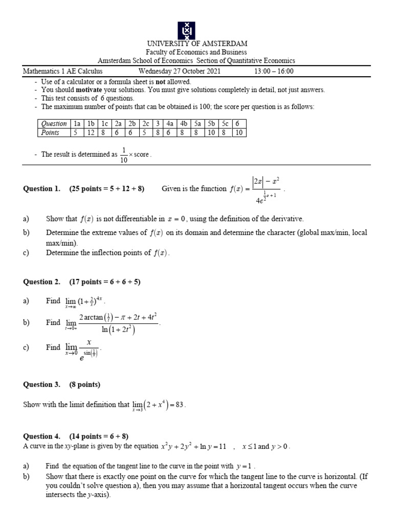 20211027+Mathematics+1+Calculus+definitive | PDF | Tangent | Cartesian ...