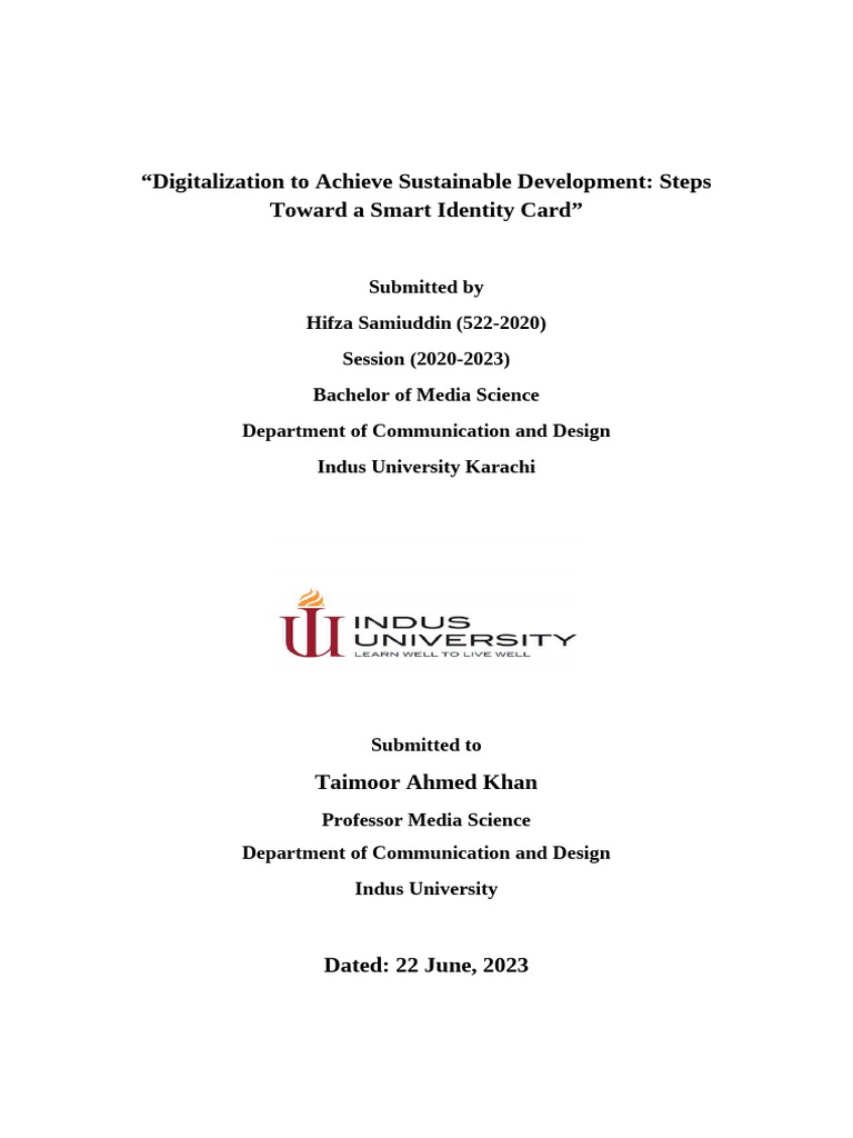 Hifza Samiuddin (522-2020) BMS-7 | PDF | Authentication | Identity Document