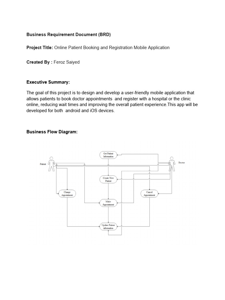 BUSINESS REQUIREMENT DOCUMENT BRD SAMPLE intelligence overview